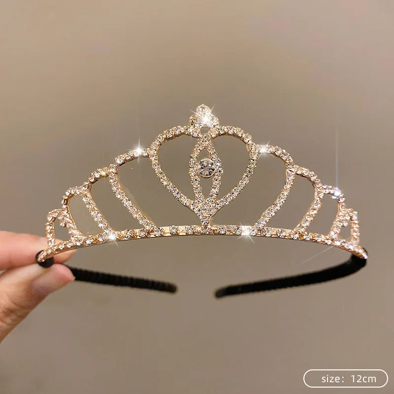 Silver Color Crystal Tiaras and Crowns Rhinestone Prom Diadem Crown Tiara for Women Bride Bridal Wedding Hair AccessoriesJewelry