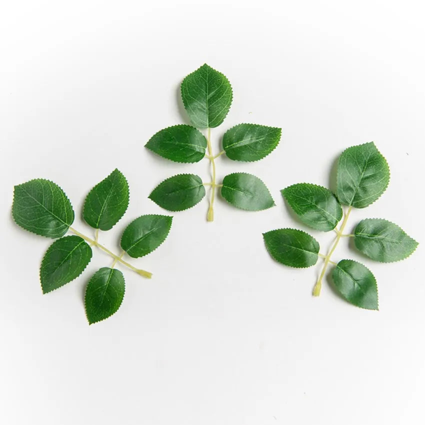 20 Pieces Silk Rose Leaves Fake Plant Wedding Decorative Wreath Christmas Decorations for Home Diy Decorative Artificial Flowers