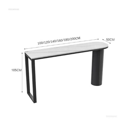 Nordic Modern High Bar Tables Household Slate Bar Table Kitchen Furniture Living Room Simple Integrated Island Dining Table v