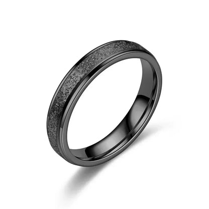 Light Luxury Feeling Titanium Steel Frosted Ring Feminine Temperament Minority Does Not Fade Ring Hand Jewelry Gift Creative
