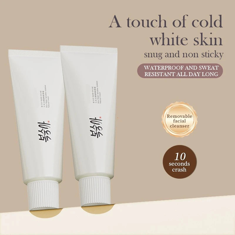 Korean Rice Extract Cream Spf50+ Hydrate Moisturizing Improve Dullness Even Out Brighten Skin Tone Last Light-feeling Concealer