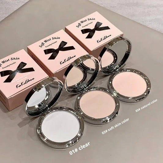 3 Color Natural Pink Loose Powder Oil Control Waterproof Mineral Face Pressed Makeup Powder Cosmetic Long Lasting Setting Powder