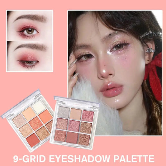 9 Colors Eyeshadow Palette Diamond Pearlescent Matte Eye Eyes Cosmetic Eye Shadow Shimmer Charming Makeup Contour W1X9