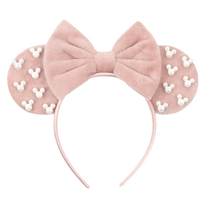 New Trendy Mouse Ears Headband Mickey 3.3"Velvet For Girls Soft Bow Hairband Halloween Festival Party Trip DIY Hair Accessories