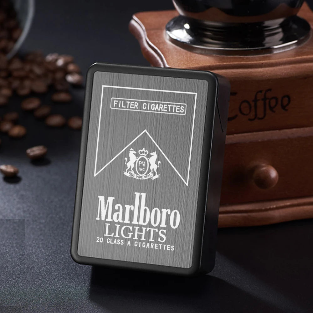 Hold 20 Cigarettes Case Individuality Pattern ABS Automatic Cover Cigarette Case Anti Pressure Waterproof Box