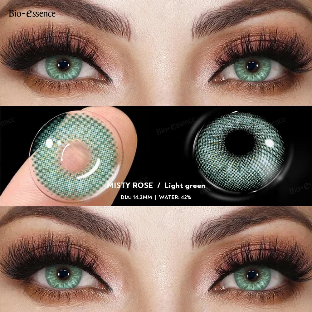 Bio-essense Contact Lenses for Eyes Natural Beauty Pupils  Eyes Lenses Korean Brown Contacts 2PCS 1Year Fashion Green Pupilentes