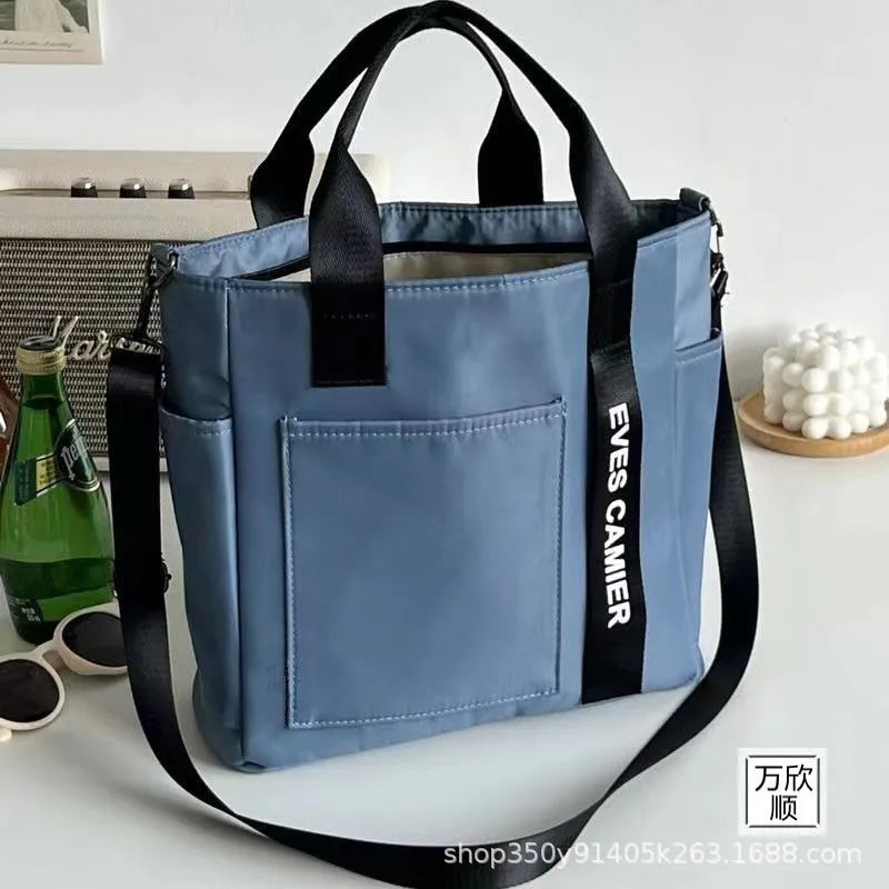 New Design Waterproof Canvas Tote Bag Stylish Shoulder Crossbody Handbag Lunch Box Bag Large Oxford Cloth Unisex Spring Fashion