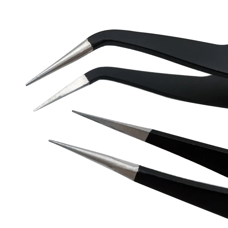 Eyelash extension tweezers beauty makeup tools for lashes building matte eye lashes tweezers false eyelashes tools
