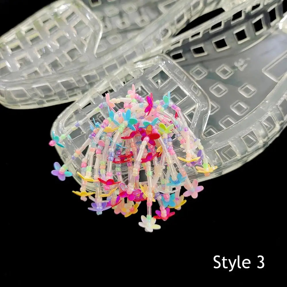 Crystal Flower Shoe Clips Shoes Accessories Tassel Pendant Flower Shoe Buckles Cool Show Sweet Fashion Shiny Shoe Ornaments