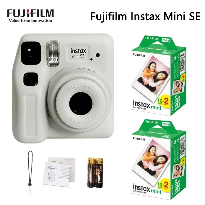 Classic Fujifilm Instax Mini SE Camera Auto-focusing Wrist Strap Birthday Christmas For Girl Mini White Edge Photo Paper select