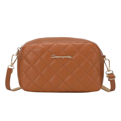 2025 tassel women's small crossbody bag trend diamond grid embroidery camera women's shoulder bag fashion chain crossbody bag
