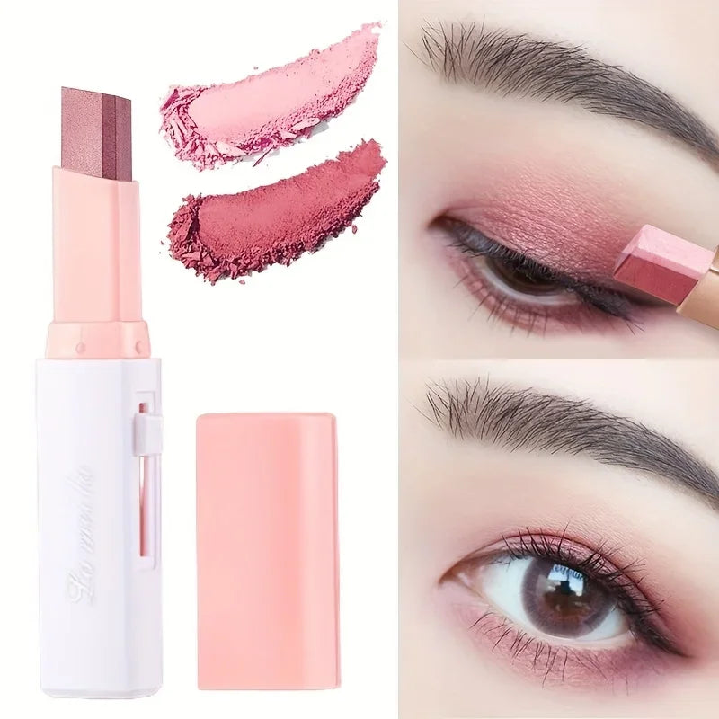 2 in 1 Pearly Highlighter Eyeshadow Stick Glitter Eyeshadow Eyeliner Stick Eyes Makeup Cosmetics Make Up Waterproof Long Lasting