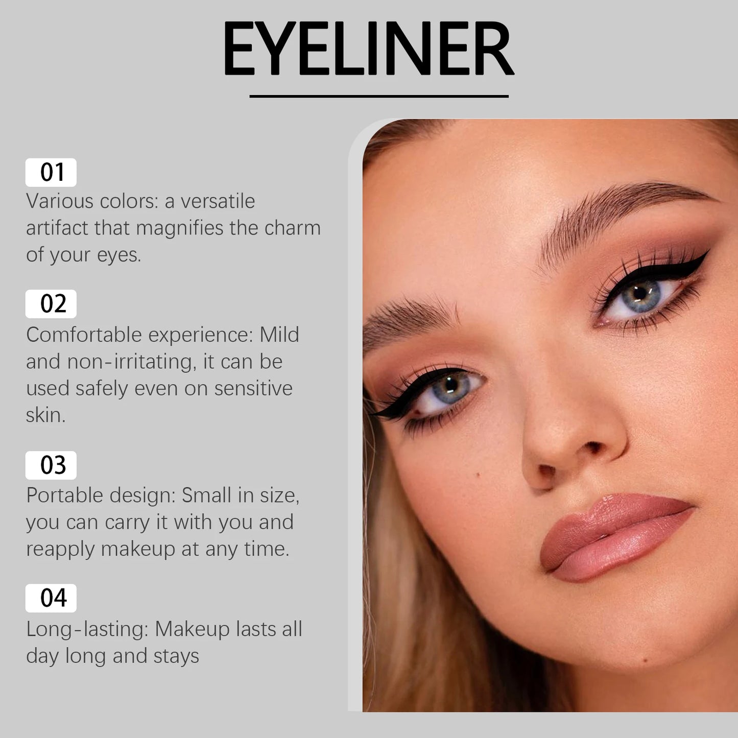 Black Color Liquid Eyeliner Pencil Long-Lasting Natural Smooth Durable Non-Fading Beauty Make-Up Tool Cosmetics Eye Shadow Stick