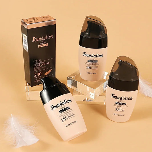 Long-lasting Face Foundation Cream Waterproof Concealer Liquid Even Skin Tone Professional Matte Base Makeup Cosmetics Maquiagem