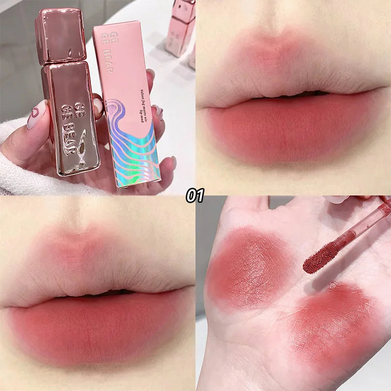 GegeBear Velvet Matte Air Lip Mousse: Long-Lasting, Non-Fading Formula-Natural Look with a Dewy High-Shine Finish for a Radiant
