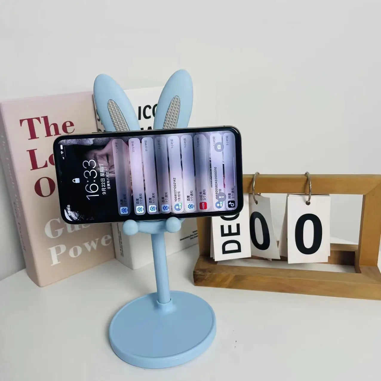 Cute Cartoon Bunny Phone Stand Desktop Cell Phone Stand For iPhone IPad Samsung Smartphone Adjustable Phone Holder Table Support