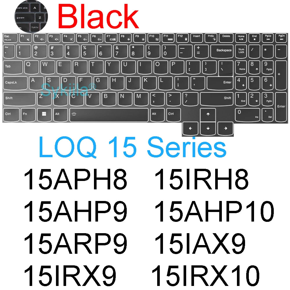 Keyboard Cover for Lenovo LOQ Gaming 15 16 17 15AHP10 15IRX10 17IRX10 15ARP9 15IAX9 15AHP9 11 Silicone Protector Skin Case 15.6