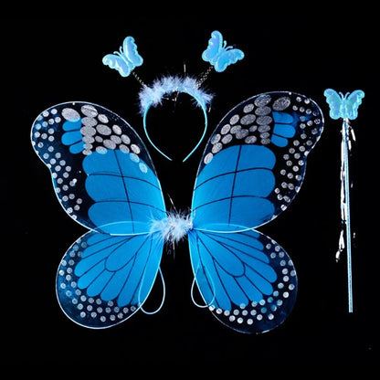 Luminous Wings Flashing Butterfly Skirt Lights Suit LED Children Costume Props Girls Skirts Angel 2-8year Easter Valentines Day