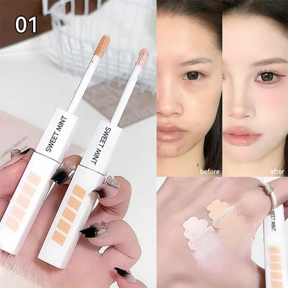 Double-head concealer, brightens and contours the face, naturally covers and creates a three-dimensional makeup look