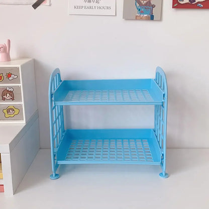 Desktop Storage Rack Multi-Layer Stationery Organizer Stand Office Home School Display Holder Rack Dormitory Desk Organizer