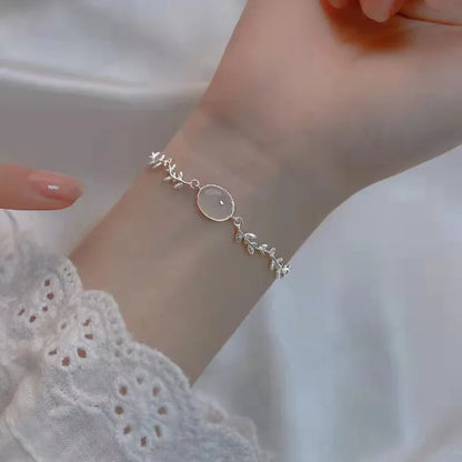 New Luxurious Geometry Square Green Crystal Bracelets Women Fashion Exquisite Butterfly Love Heart Metal Bracelets Set Jewelry