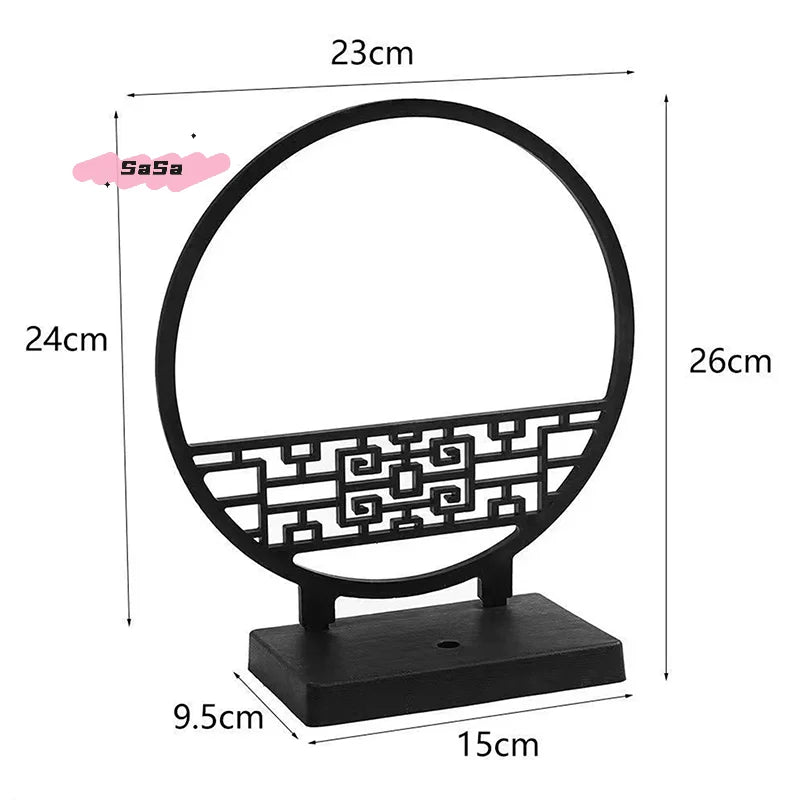 1Pc 15cm Elegant Artificial Plum Blossom Bonsai Set with Screen Base Chinese-Inspired Home & Office Decor Includes Pot