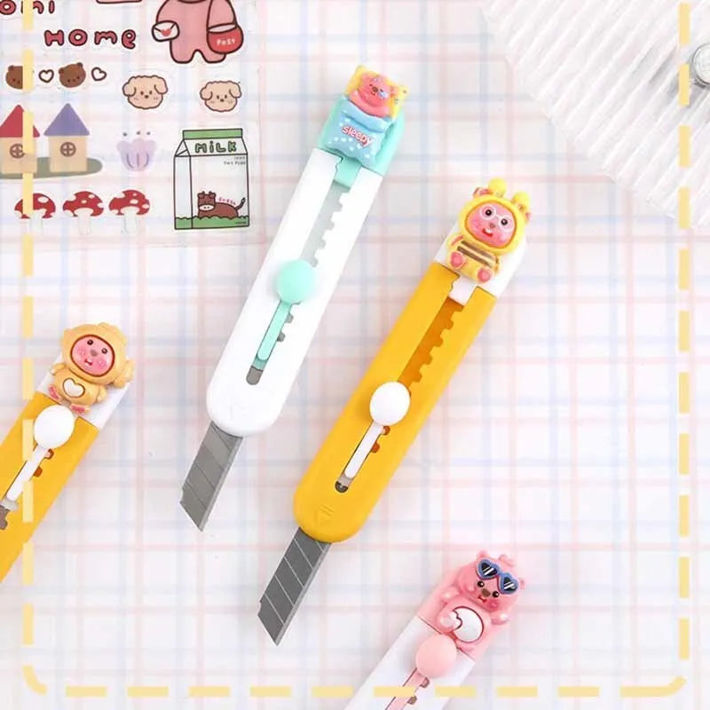 1 Piece Lytwtw's Cartoon Capybara  Art Cutter Utility Knife Mini Student Art DIY Tools Creative Stationery School Supplies