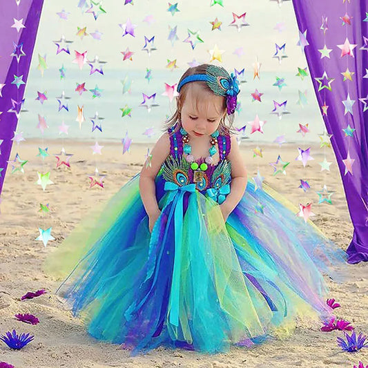 3.7M 12.1ft Paper Silver Star Garland Room Hanging Decoration Birthday Party Decoration BannerAdult Graduation New Year Decor