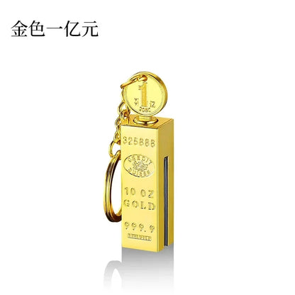 New Gold Bar Design Metal Pendant Lighter Open Flame Smoking Accessory for Outdoor Adventure Small Portable Lighting Tool