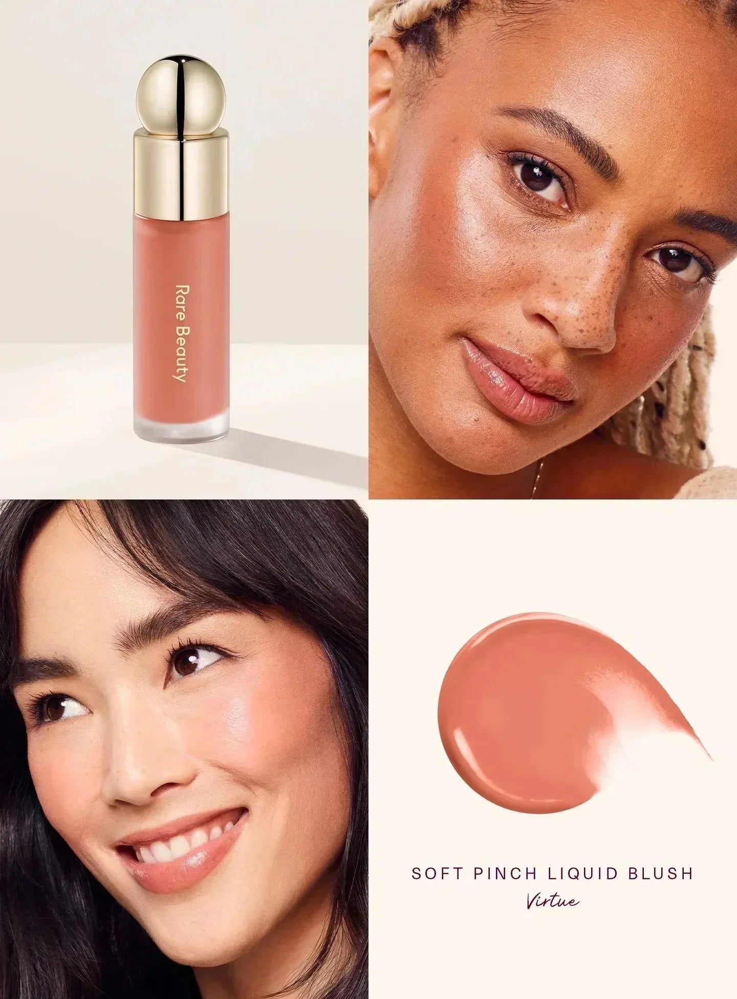 Rare Beauty Lipstick Blush Highlighter Cosmetics Moisturizing Long-Lasting Inspiring Hope Honesty Happiness Joy Makeup with Box