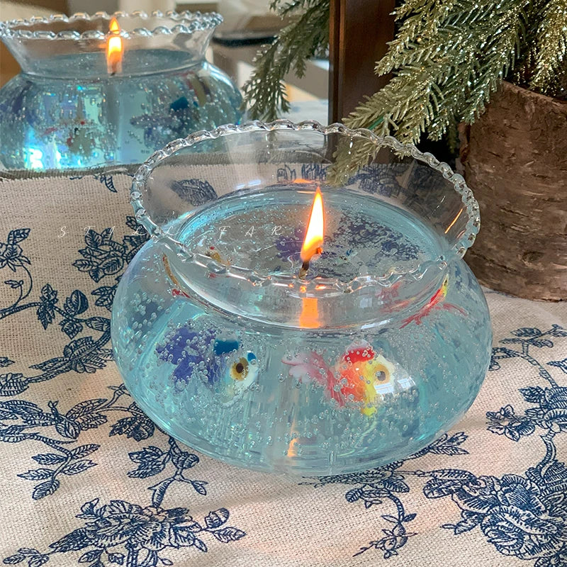 [Bubble Fish Tank] Niche Premium Atmosphere Goldfish Scented Candles Home Bedroom Birthday Gift