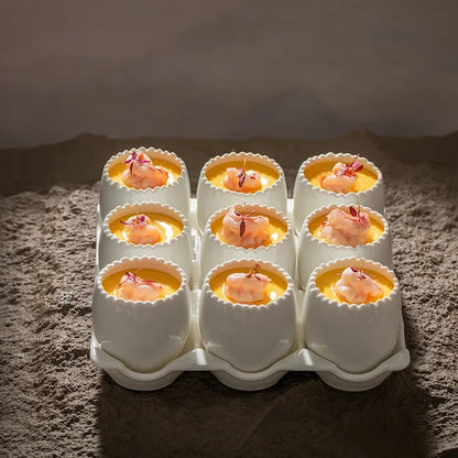 Hotel Restaurant Healthy Soup Divided Combination Tableware Hotpot Restaurant Features Square Nine-grid Steamed Egg Tray Bowl