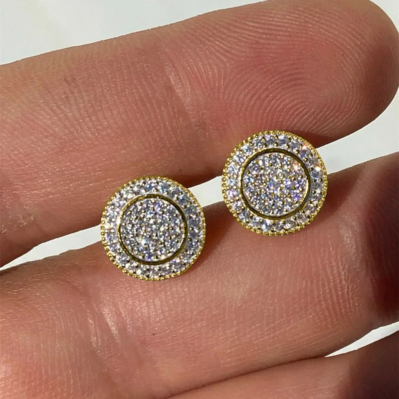 2026 Dainty Small Round CZ Stud Earrings for Women Simple and Elegant Daily Wear Ear Piercing Accessories Statement Jewelry