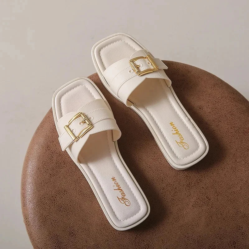 Hot Sale Of The Season New Comfortable Casual Beach Slippers Fashionable Outdoor Wear Slip-On Flat Bottom Cool Sandals PVC Mater
