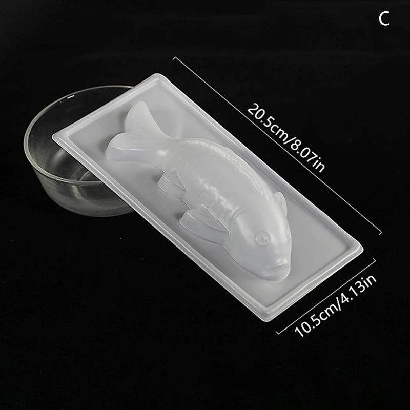 Mold for Baking 3D Koi Fish Shape Plastic Cake Chocolate Jelly Mould DIY Soap Handmade Sugarcraft Mold Baking Molds форма рыба
