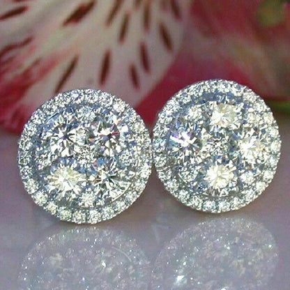 2026 Dainty Small Round CZ Stud Earrings for Women Simple and Elegant Daily Wear Ear Piercing Accessories Statement Jewelry