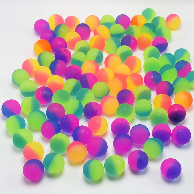 10~100pcs 25mm Bouncing Balls Rubber Elastic Ball Mixed Style Indoor and Outdoor Children Toy Balls Float Ball Birthday Gift TMZ