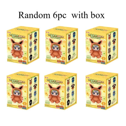 HOT!!Shippuden Beast Party Series Cute Plush Doll Toy Cartoon Backpack Pendant Anime Peripheral Gift Box Naruto Blind Box Gift