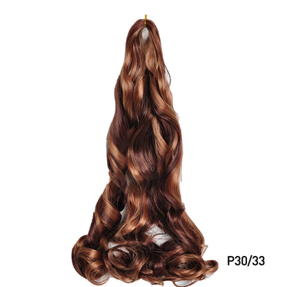 Loose Wave Spiral Curl Braids Synthetic Hair French Curls Braiding Hair Extensions High Temperature Ombre Pre Stretched Hair