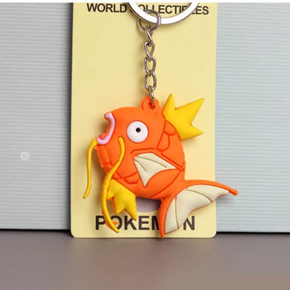 Pokemon Keychain Pikachu Anime Action Figure Toy Kawaii Cartoon Fashion Charmander Psyduck Doll Keyring Car Bag Pendant Kid Gift