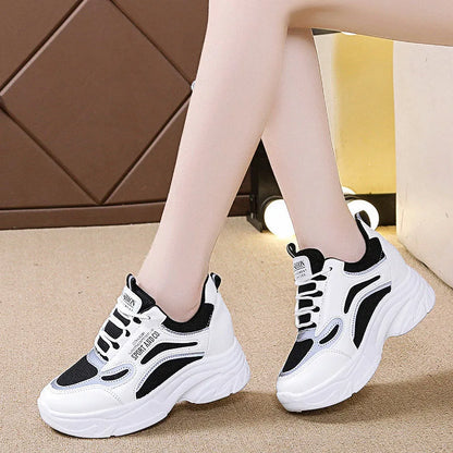 Dad Shoes Women 2026 Spring and Autumn Thick soled Height Increasing Versatile Interior Height Increasing Casual Sports Shoes