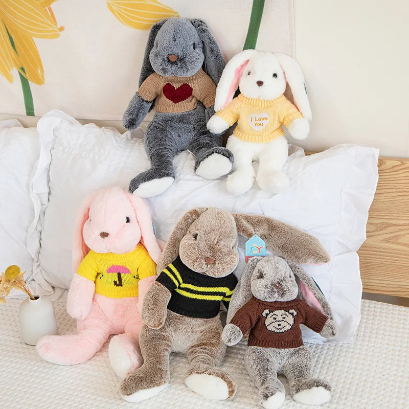 15 Styles Kawaii Soft Rabbit Cute Dolls Plush Toys Kids Stuffed Animals Baby Long Ear Bunny Sleeping Plushie Toy Birthday Gift