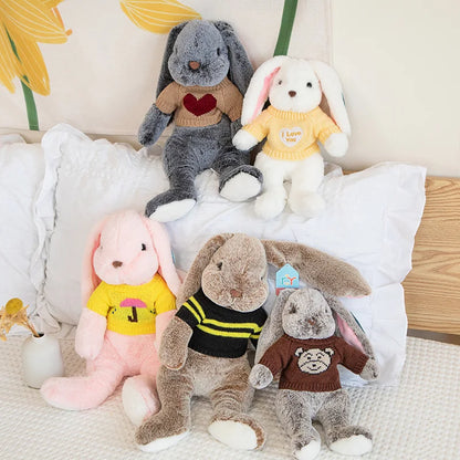 15 Styles Kawaii Soft Rabbit Cute Dolls Plush Toys Kids Stuffed Animals Baby Long Ear Bunny Sleeping Plushie Toy Birthday Gift