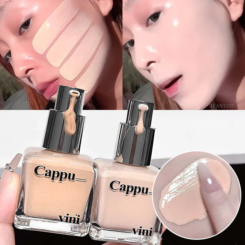 Clear Liquid Foundation Oil Control Moisturizing Full Coverage Concealer Long-lasting Waterproof Nourishing Brightening Makeup