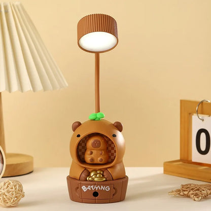 Cute Creative USB Rechargeable LED Desk Lamp Pencil Sharpener Design Eye Protection Night Light for Students Bedside Table Lamp