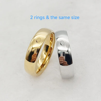 Couple Wedding Rings For Men Lover's Alliance Male Female Ringe Anniversary Stainless Steel Jewelry Ring Woman Gold Color