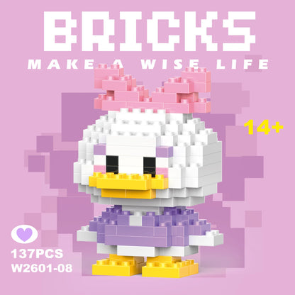 Disney 108 style Stitch LinaBell StellaLou Building Blocks Princess Cartoon Figrues Bricks Children's Assembly Toys Model Gift