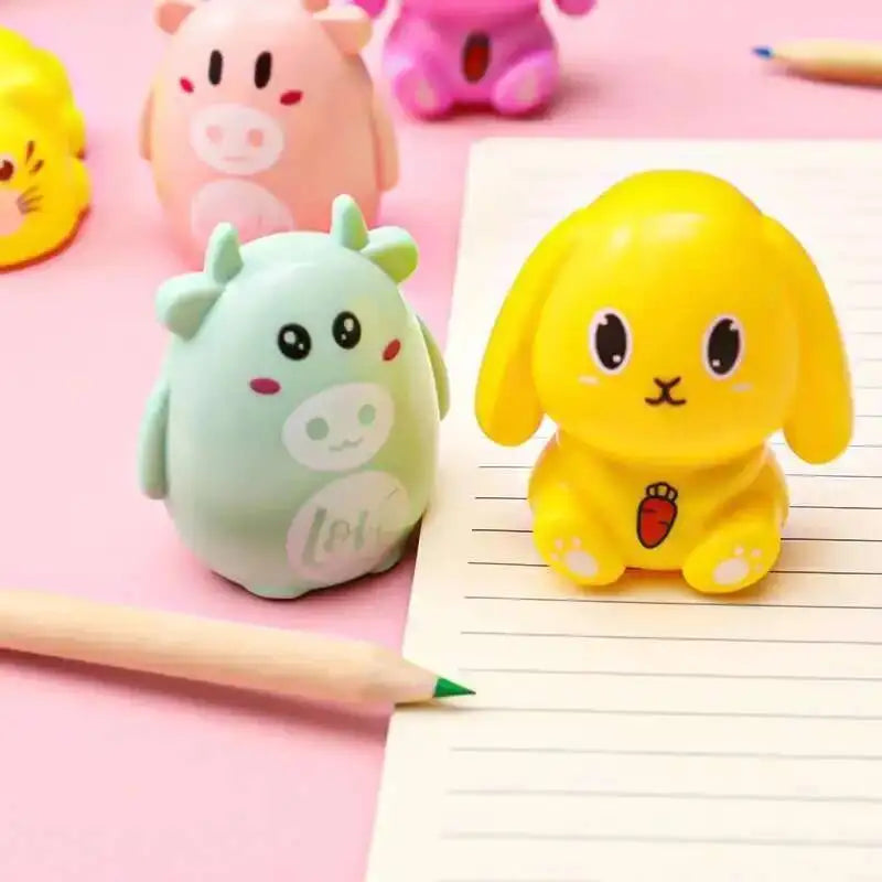 1 Piece Lytwtw's Stationery Creative Bear Animals Cartoon Pencil Sharpener Office Supplies Gift Kawaii School Accessories