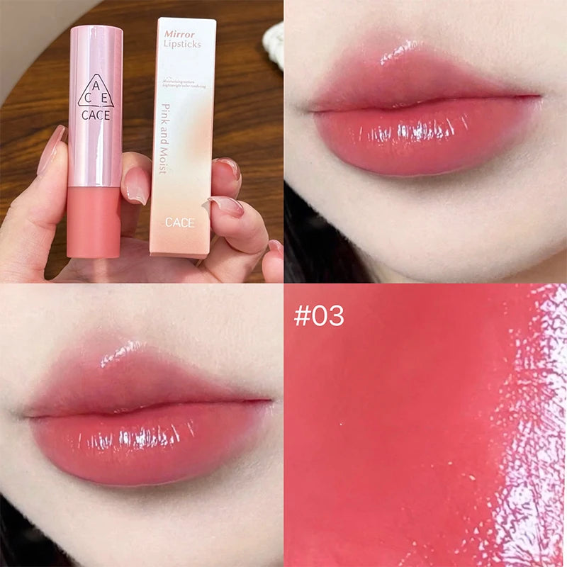 CACE Watery Mirror Lip Glaze Hydrating Long Lasting Lip Stain Moisturzing Mirror Glass Lipstick Makeup Lip Tint Korean Cosmetic