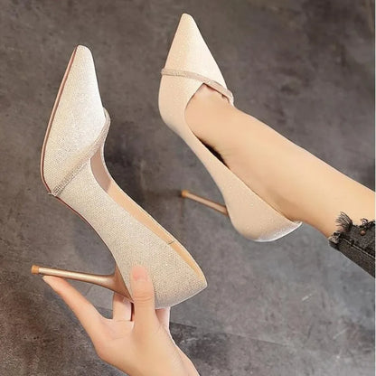 Women's Shoes Heel Trend New Spring Summer Pointy Wedding High-heeled Shoe Flashion Sexy Chic and Elegant Stiletto Pumps